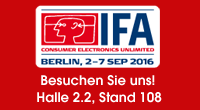 Cinemike auf der IFA! Premiere des JVC BLUEscent 4K-Laser Projektor vom 02. bis 07. September 2016 in Berlin